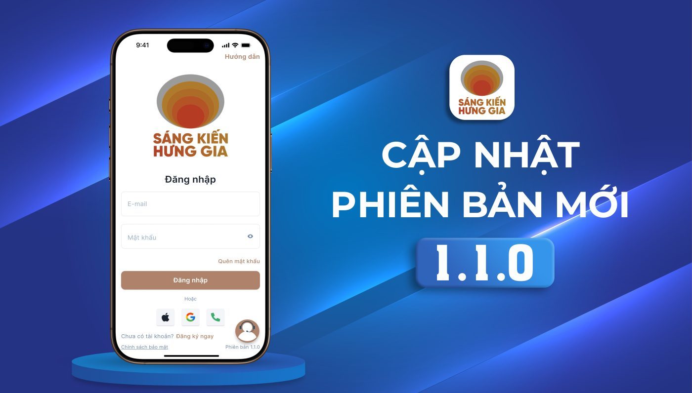 Cập Nhật Phiên Bản Sáng Kiến Hưng Gia 1.1.0 · Tin Tức · Sáng Kiến Hưng Gia