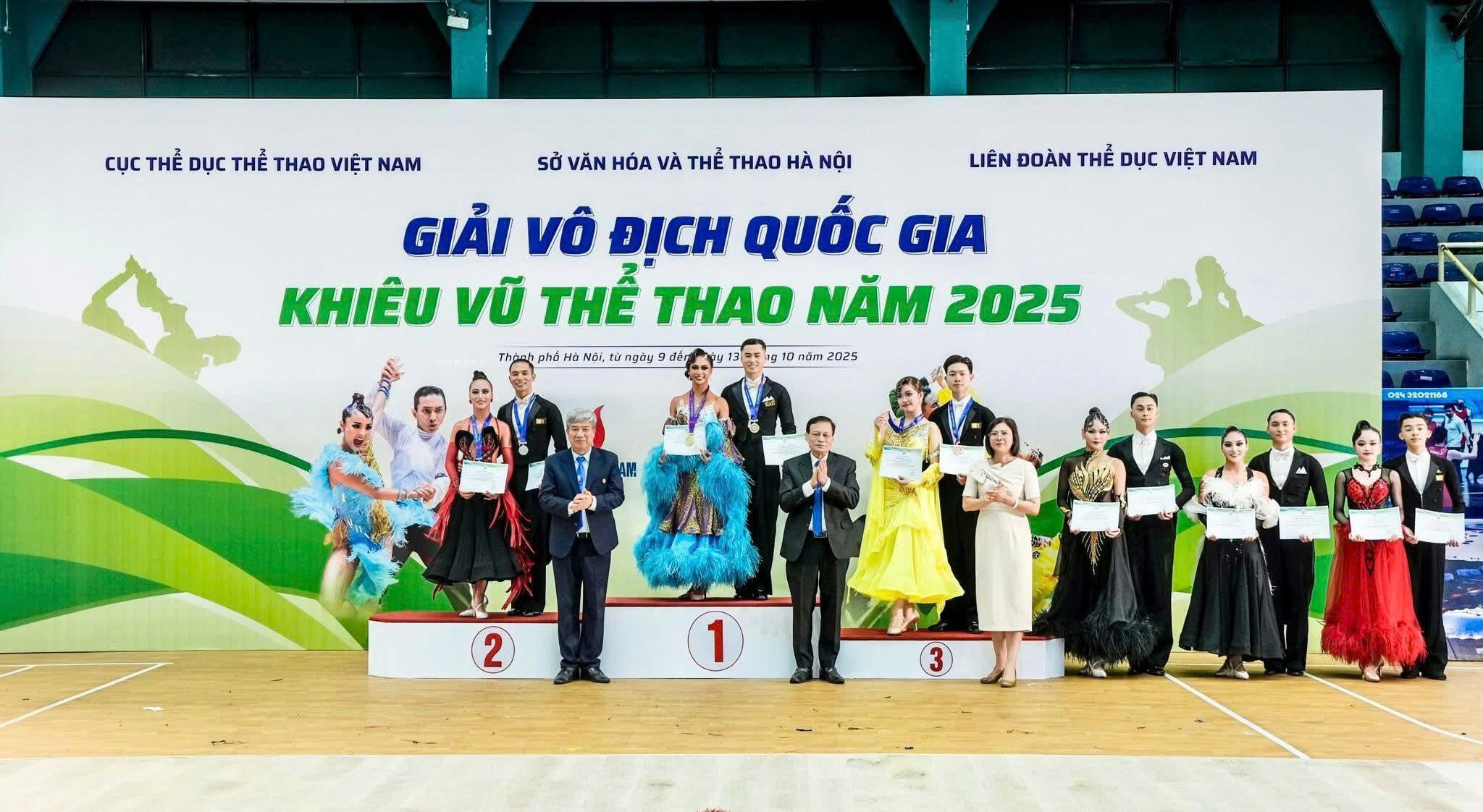 CỤC THỂ DỤC THỂ THAO VIỆT NAM SỞ VĂN HÓA VÀ THỂ THAO HÀ NỘI LIÊN ĐOÀN THỂ DỤC VIỆT NAM GIẢI VÔ ĐỊCH QUỐC GIA KHIÊU VŨ THẾ THAO NĂM 2025 Thành phố Hà Nội, từ ngày 9 đến này 13 25 ng 10 năm 2025 024 32021168 2 1 3 